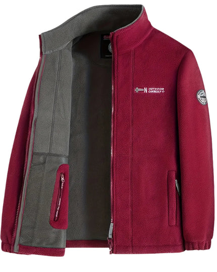 Men's Contrast-Lined Full Zip Fleece Jacket