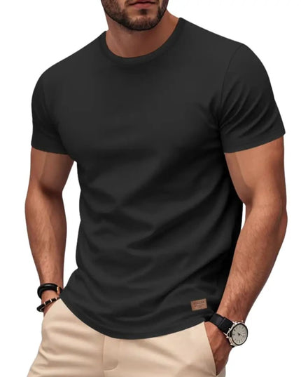 T-shirt de sport à manches courtes et col rond pour homme, tee-shirt actif