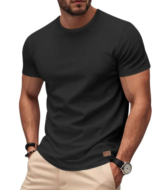 T-shirt de sport à manches courtes et col rond pour homme, tee-shirt actif