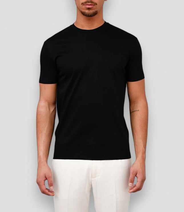 T-shirt d'été décontracté pour homme à manches courtes et col rond