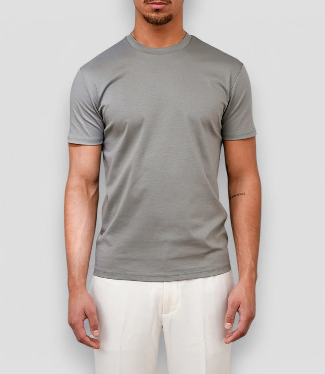 T-shirt d'été décontracté pour homme à manches courtes et col rond