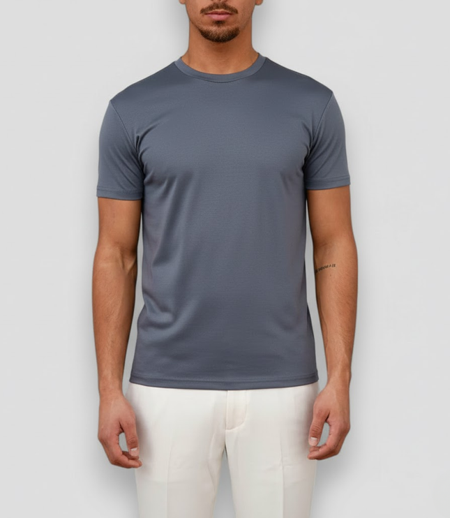 T-shirt d'été décontracté pour homme à manches courtes et col rond