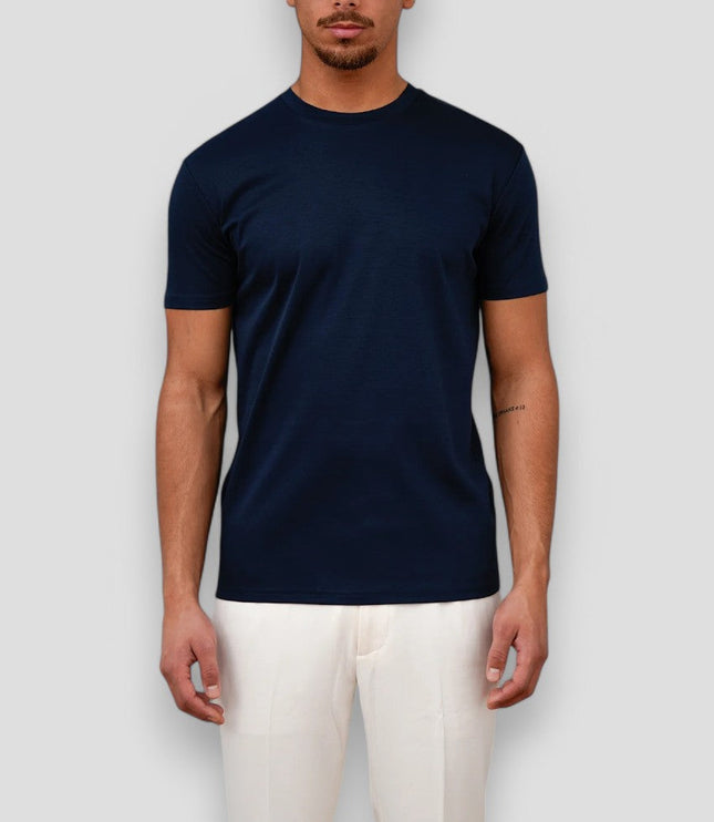 T-shirt d'été décontracté pour homme à manches courtes et col rond