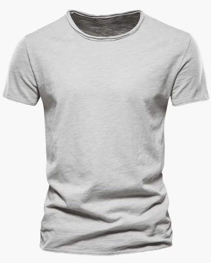 Camiseta clásica de verano para hombre con cuello redondo y manga corta
