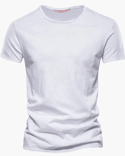 Camiseta clásica de verano para hombre con cuello redondo y manga corta