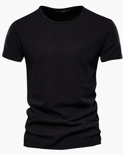 Camiseta clásica de verano para hombre con cuello redondo y manga corta