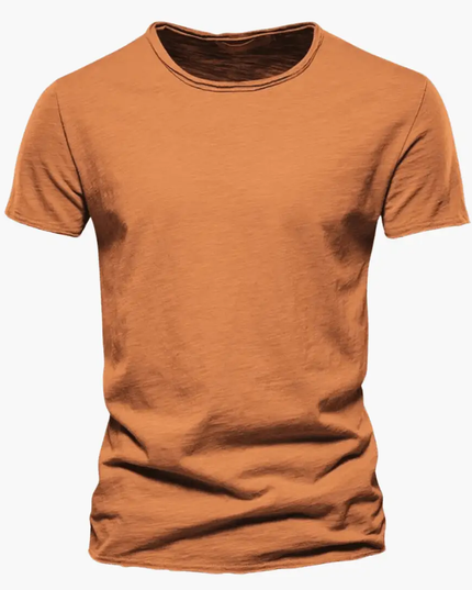 Camiseta clásica de verano para hombre con cuello redondo y manga corta