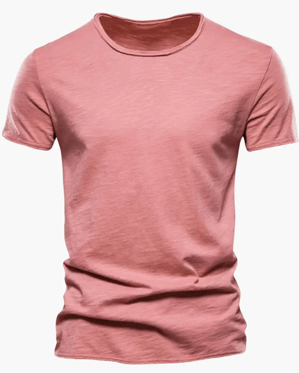 Camiseta clásica de verano para hombre con cuello redondo y manga corta