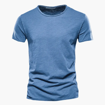 Camiseta clásica de verano para hombre con cuello redondo y manga corta