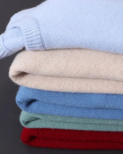 Men's Crew Neck Straight Cut Fine Knitted Jumper