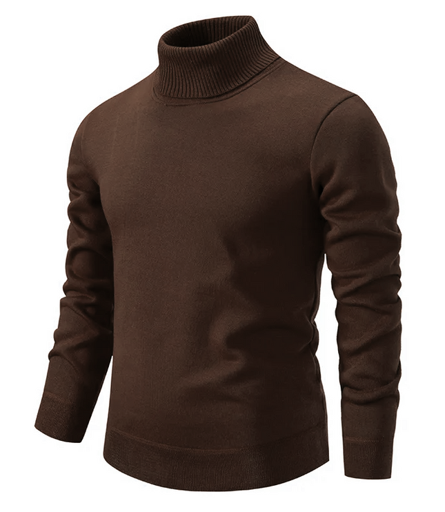 Men's Folded Roll Neck Fine Knitted Jumper