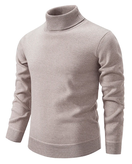 Men's Folded Roll Neck Fine Knitted Jumper