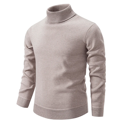 Men's Folded Roll Neck Fine Knitted Jumper