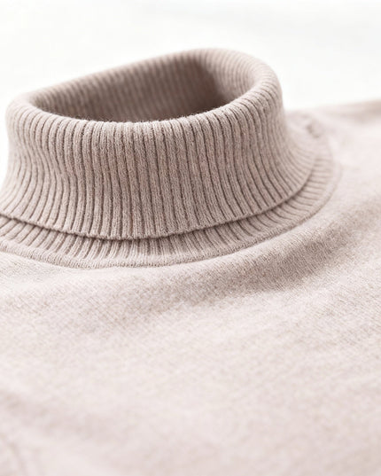 Men's Folded Roll Neck Fine Knitted Jumper
