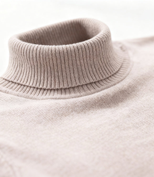 Men's Folded Roll Neck Fine Knitted Jumper