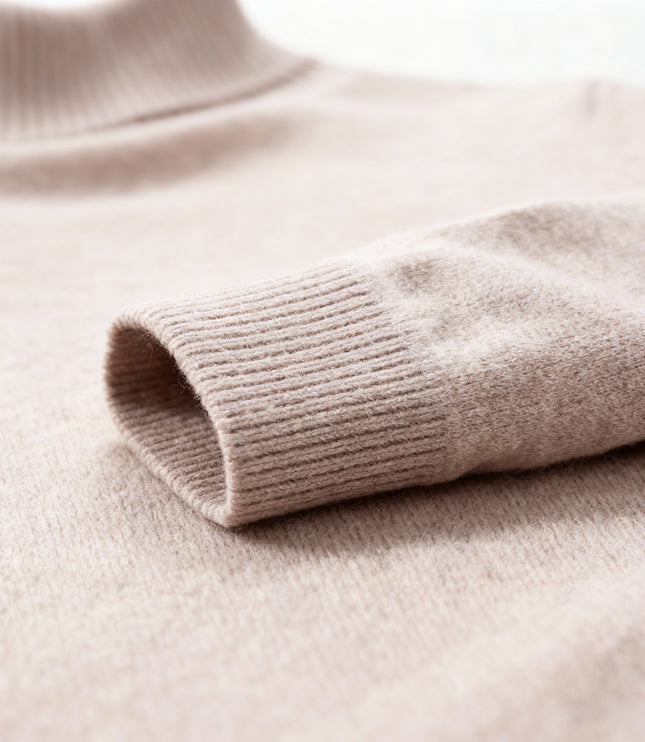 Men's Folded Roll Neck Fine Knitted Jumper