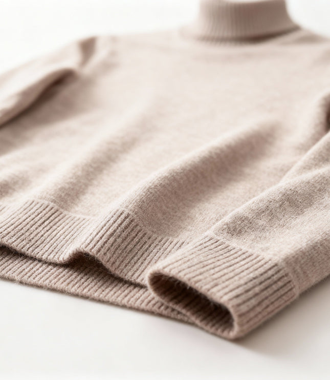 Men's Folded Roll Neck Fine Knitted Jumper