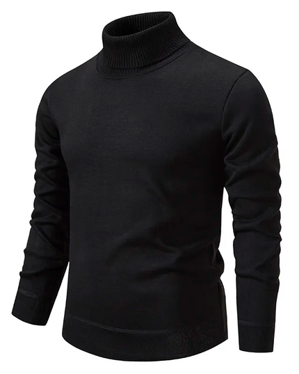 Men's Folded Roll Neck Fine Knitted Jumper
