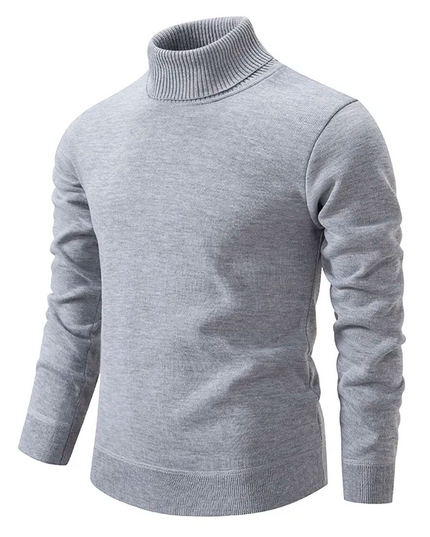 Men's Folded Roll Neck Fine Knitted Jumper