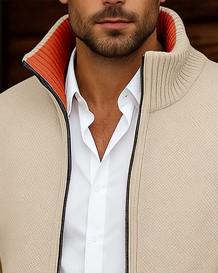 Sawyer | Stand-Collar Zip Cardigan