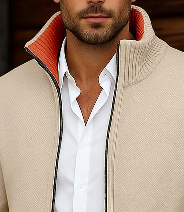 Sawyer | Stand-Collar Zip Cardigan