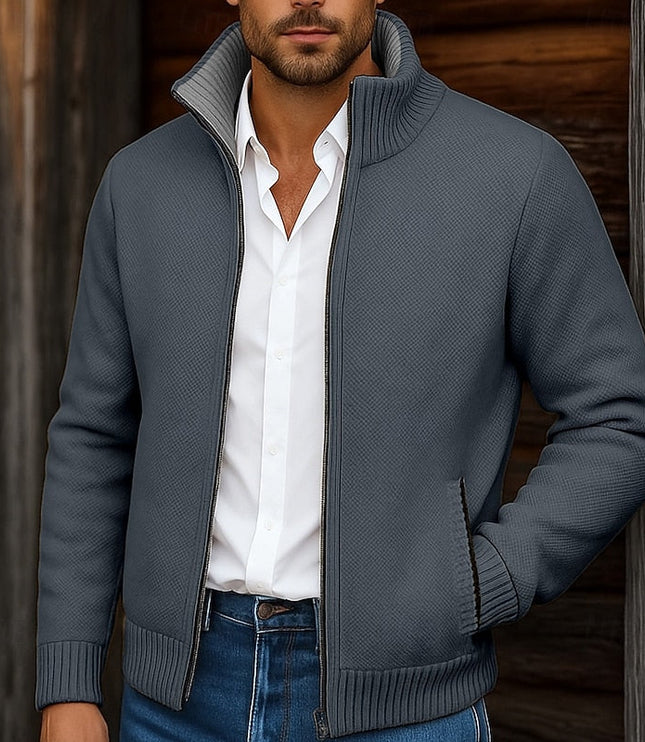 Sawyer | Stand-Collar Zip Cardigan
