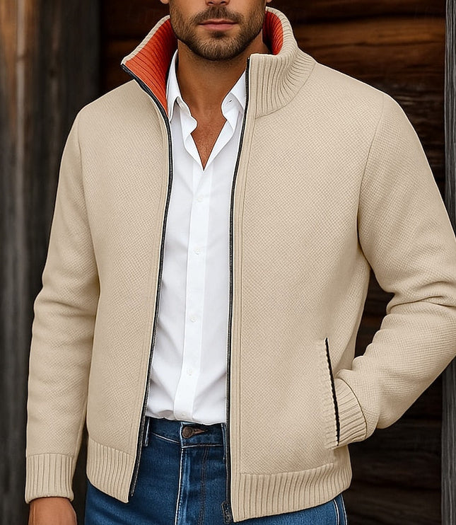 Sawyer | Stand-Collar Zip Cardigan