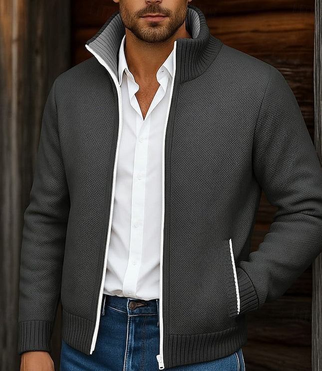 Sawyer | Stand-Collar Zip Cardigan