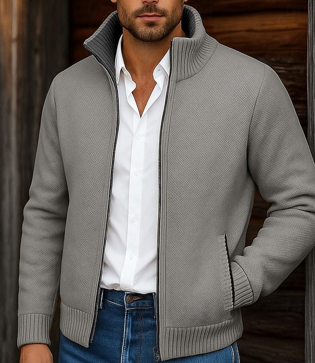 Sawyer | Stand-Collar Zip Cardigan