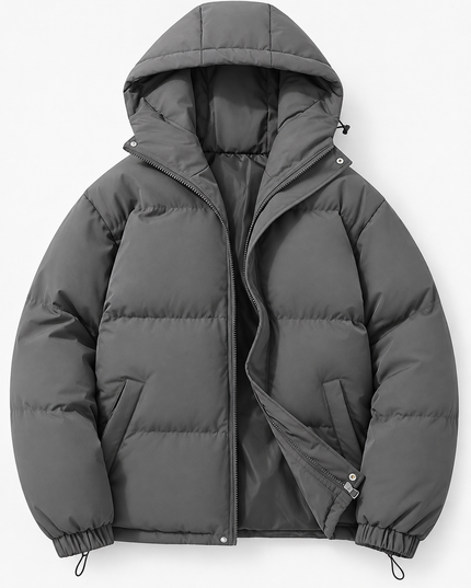 Men's Gathered Cuff Matte Puffer Jacket
