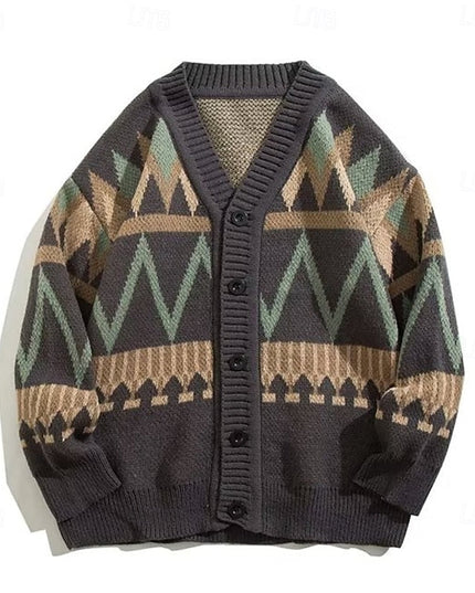 Rufus | Patterned V-Neck Cardigan