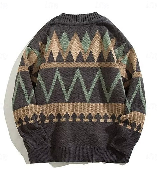 Rufus | Patterned V-Neck Cardigan