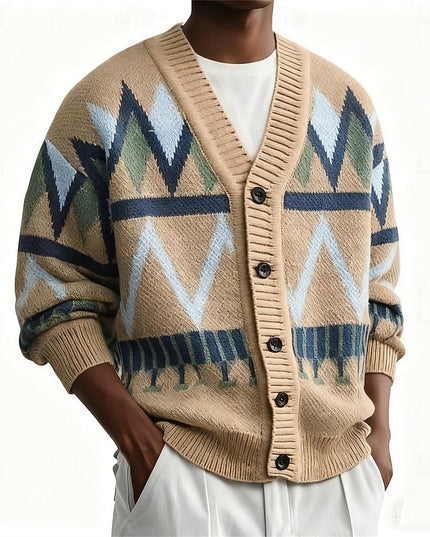 Rufus | Patterned V-Neck Cardigan