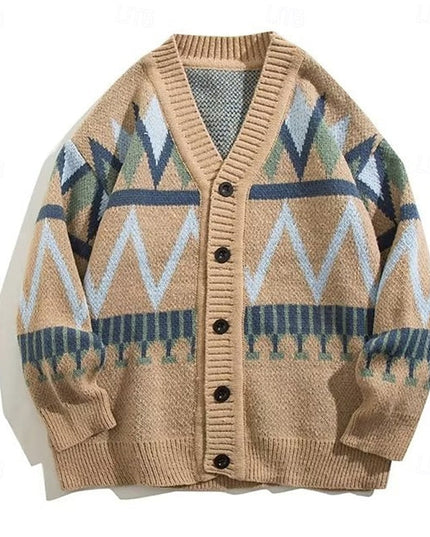 Rufus | Patterned V-Neck Cardigan