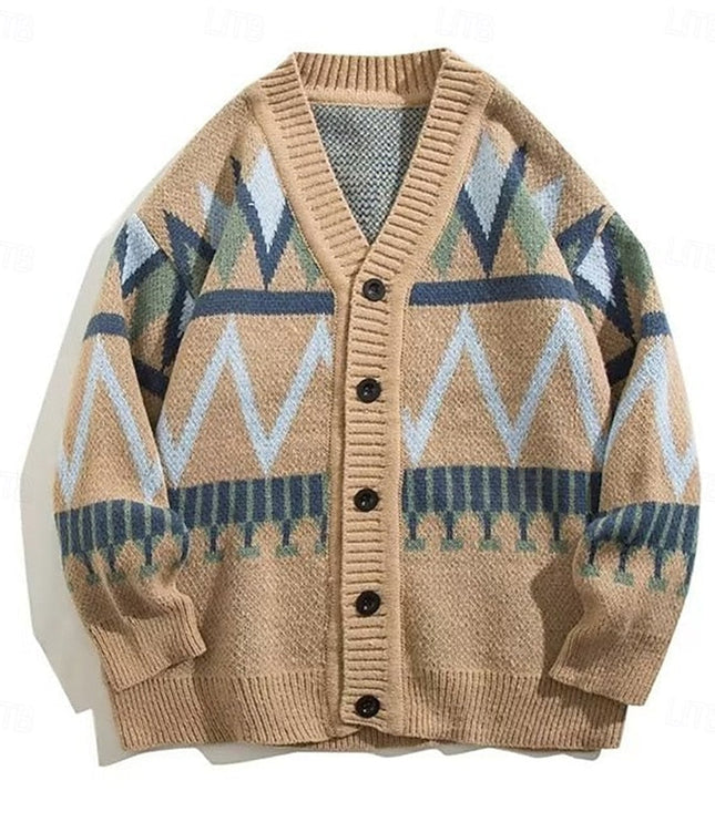 Rufus | Patterned V-Neck Cardigan