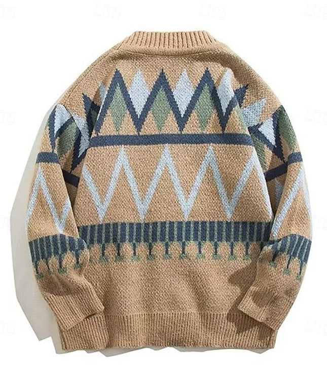 Rufus | Patterned V-Neck Cardigan