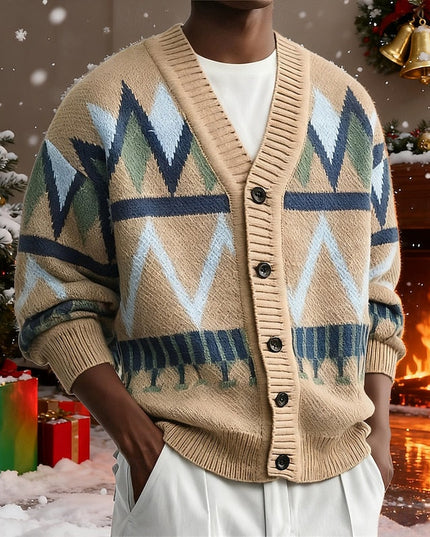 Rufus | Patterned V-Neck Cardigan