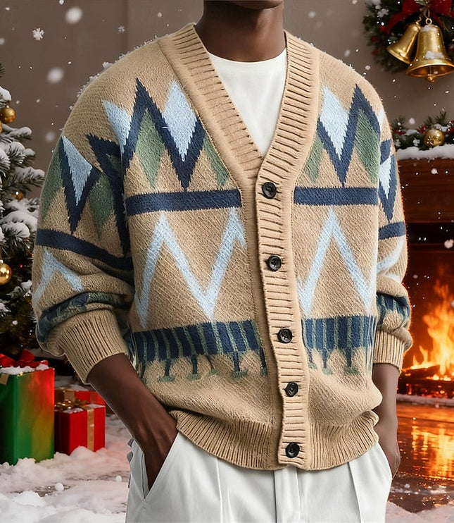 Rufus | Patterned V-Neck Cardigan