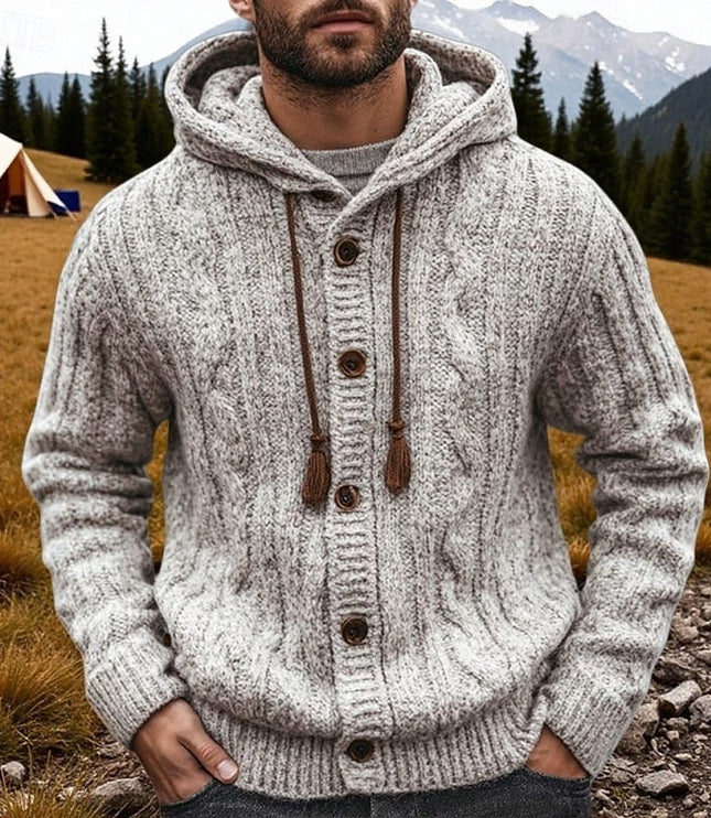 Hartley | Cable-Knit Hooded Cardigan