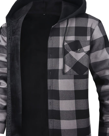 Rowan | Hooded Checked Shirt Jacket
