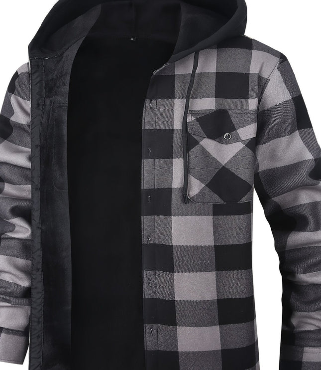 Rowan | Hooded Checked Shirt Jacket