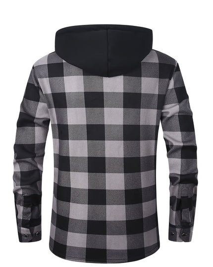 Rowan | Hooded Checked Shirt Jacket