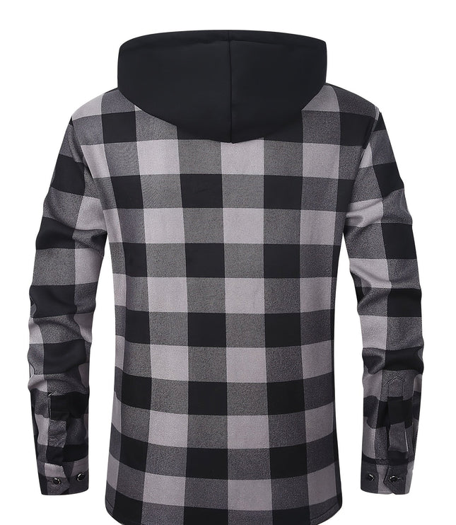 Rowan | Hooded Checked Shirt Jacket