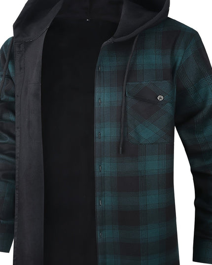 Rowan | Hooded Checked Shirt Jacket