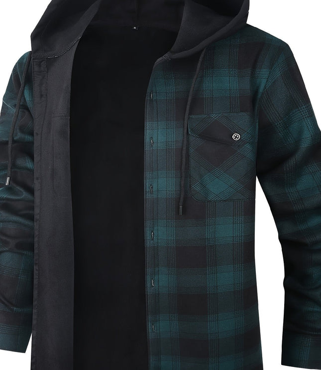 Rowan | Hooded Checked Shirt Jacket