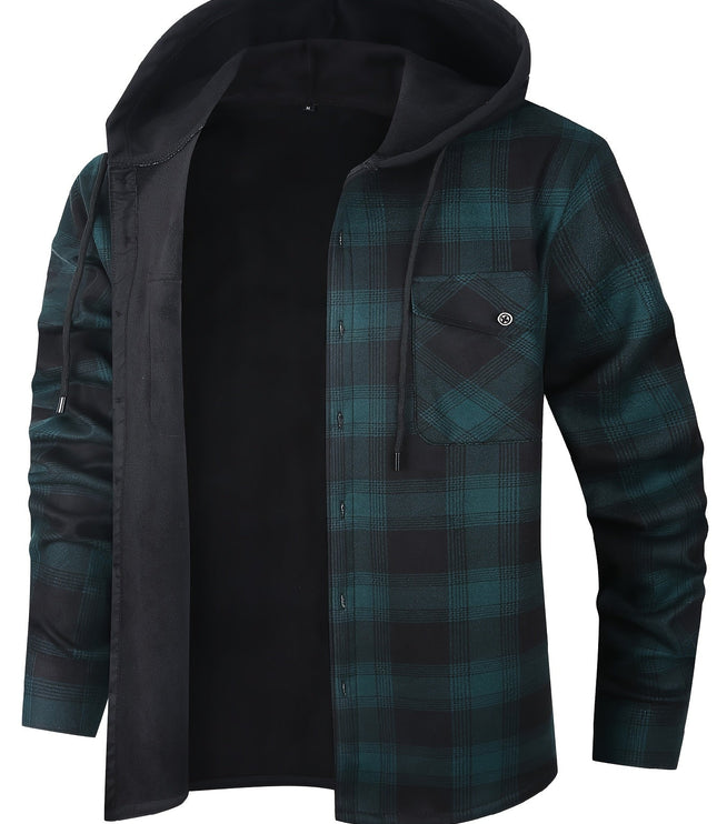 Rowan | Hooded Checked Shirt Jacket