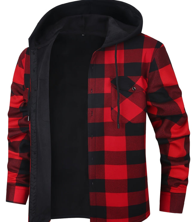 Rowan | Hooded Checked Shirt Jacket
