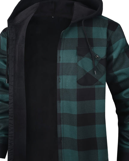 Rowan | Hooded Checked Shirt Jacket