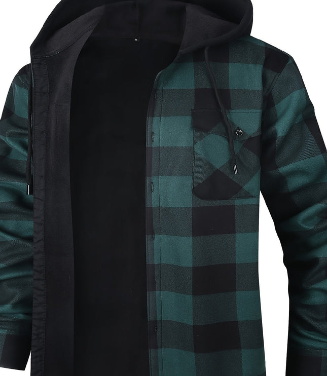 Rowan | Hooded Checked Shirt Jacket