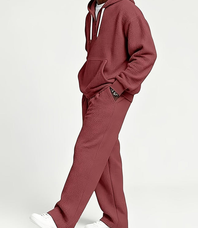 Men's Hoodie and Wide-Leg Pants Set